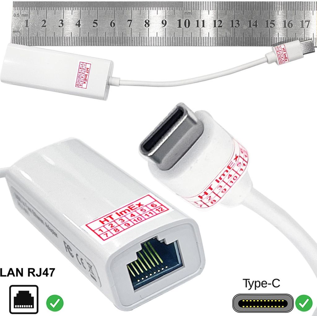 Weiß USB C 3.1 to RJ45 adapter network adapter 10/100 Mbps Ethernet LAN