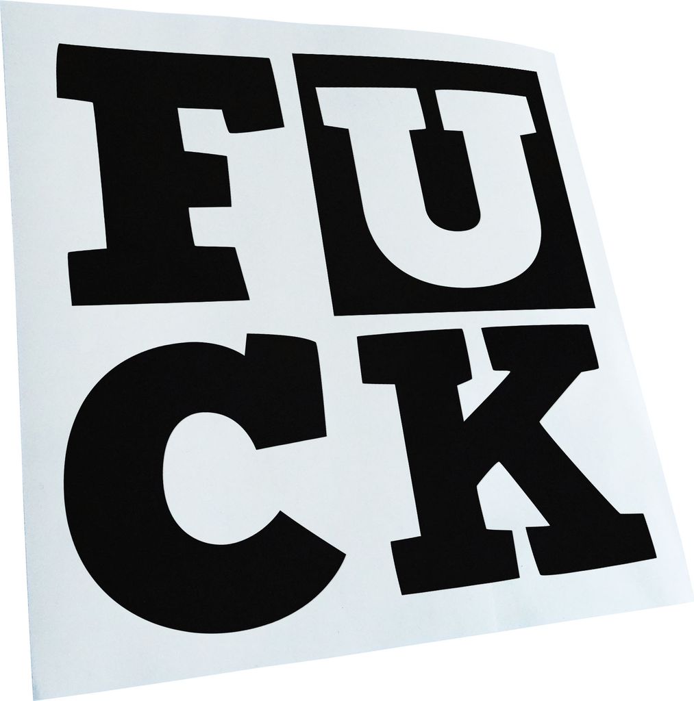 Kiwistar - Autoaufkleber - f... Schriftzug - Schwarz - 24x12cm - Aufkleber für Auto, Laptop, Fahrrad, LKW, Motorrad mehrfarbig JDM Decal Racing