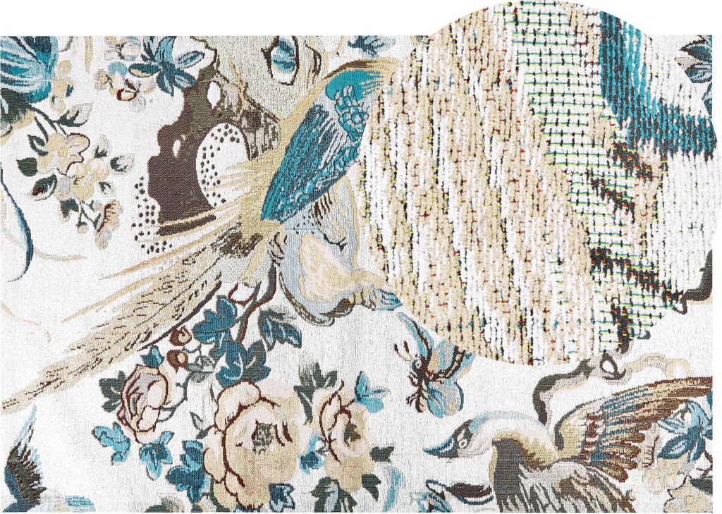 BELIANI Teppiche mehrfarbig aus Baumwolle Blätter Blumenmotiv 200 x 300 cm rustikal Boho