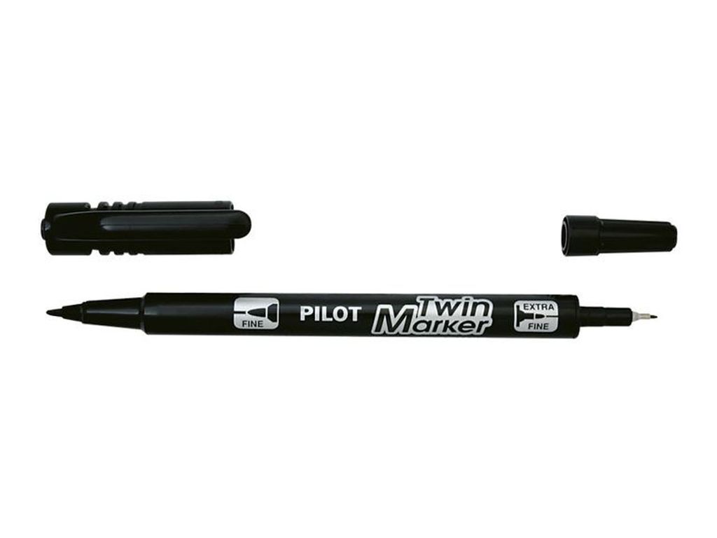 Permanentmarker Twinmarker 0,3/0,5mm Rundspitze schwarz Produktbild 