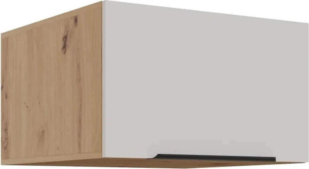 Armoire haute NICOLLA 60 cm portes battantes chêne cachemire et artisan