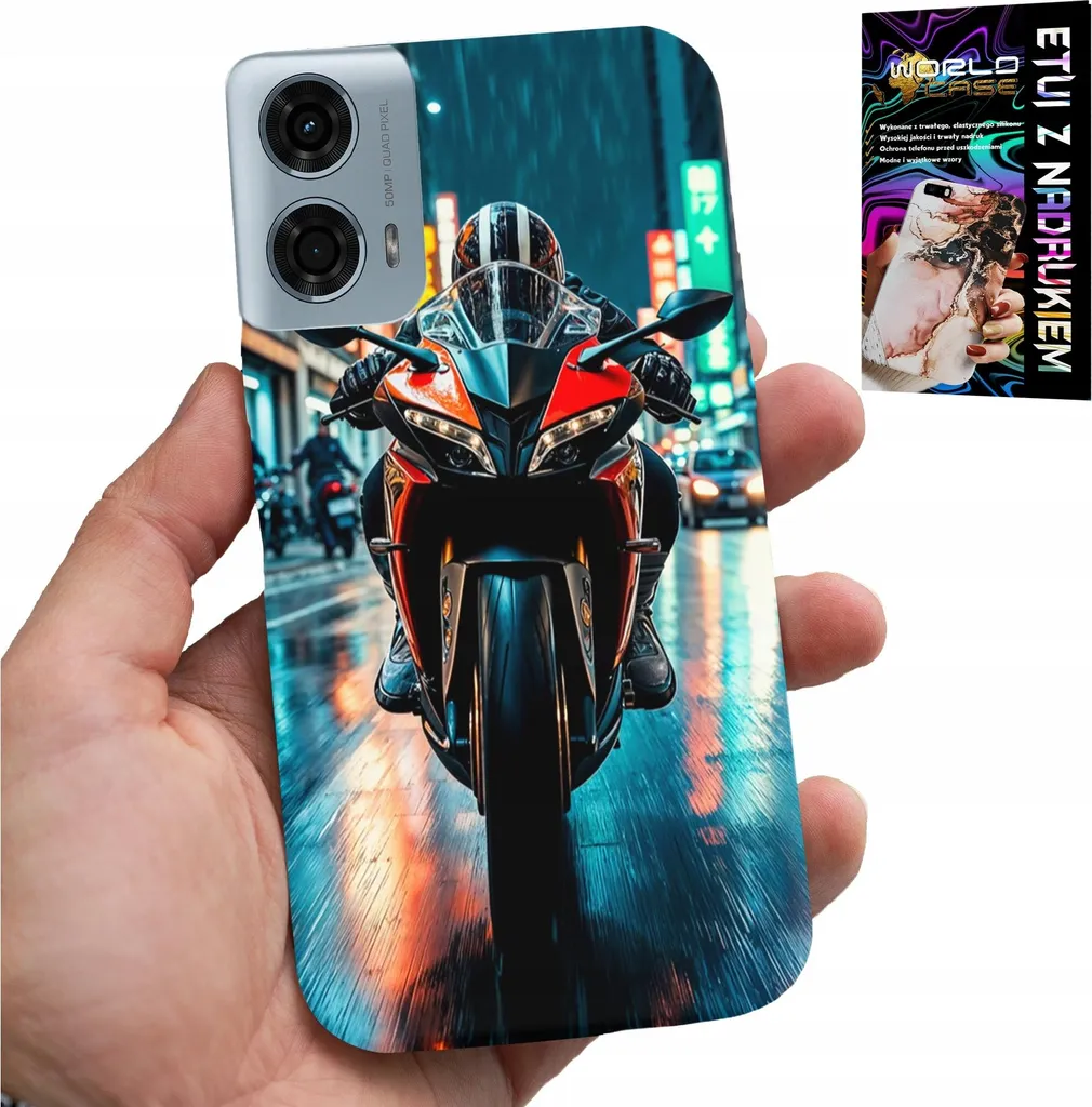 Custodia per Motorola Moto G35 - Design a motore, moto e monociclo + vetro