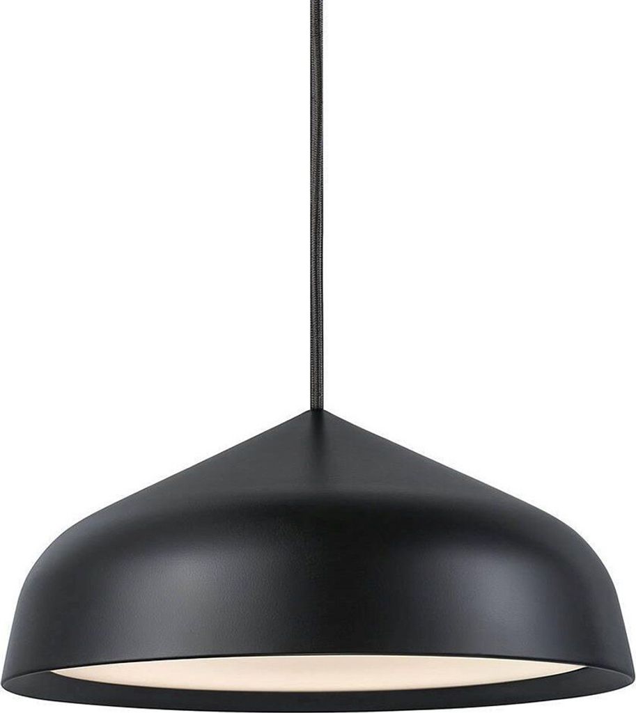 Nordlux LED Pendelleuchte Fura Schwarz Ø25cm 12W 1200lm 2200K/2700K kürzbar Dim-to-Warm
