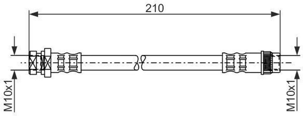 BOSCH 1 987 476 044 - OE 46211 00QAB Bremsschlauch für Espace IV (JK), Megane II, Scenic II, Laguna III, Laguna II, Kangoo (FC), Kangoo (KC), Gran...
