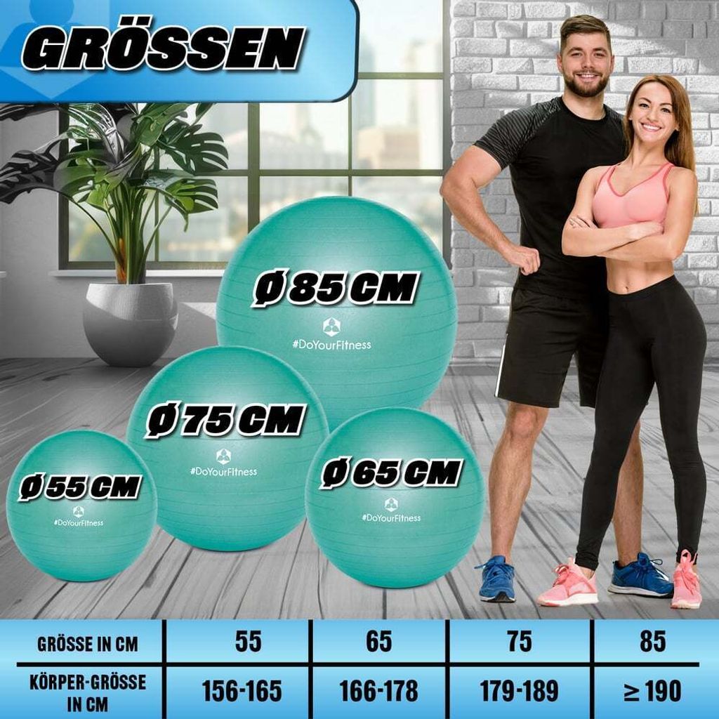 #DoYourFitness gymnastický míč včetně míčové pumpy fitness Obrázek produktu 8