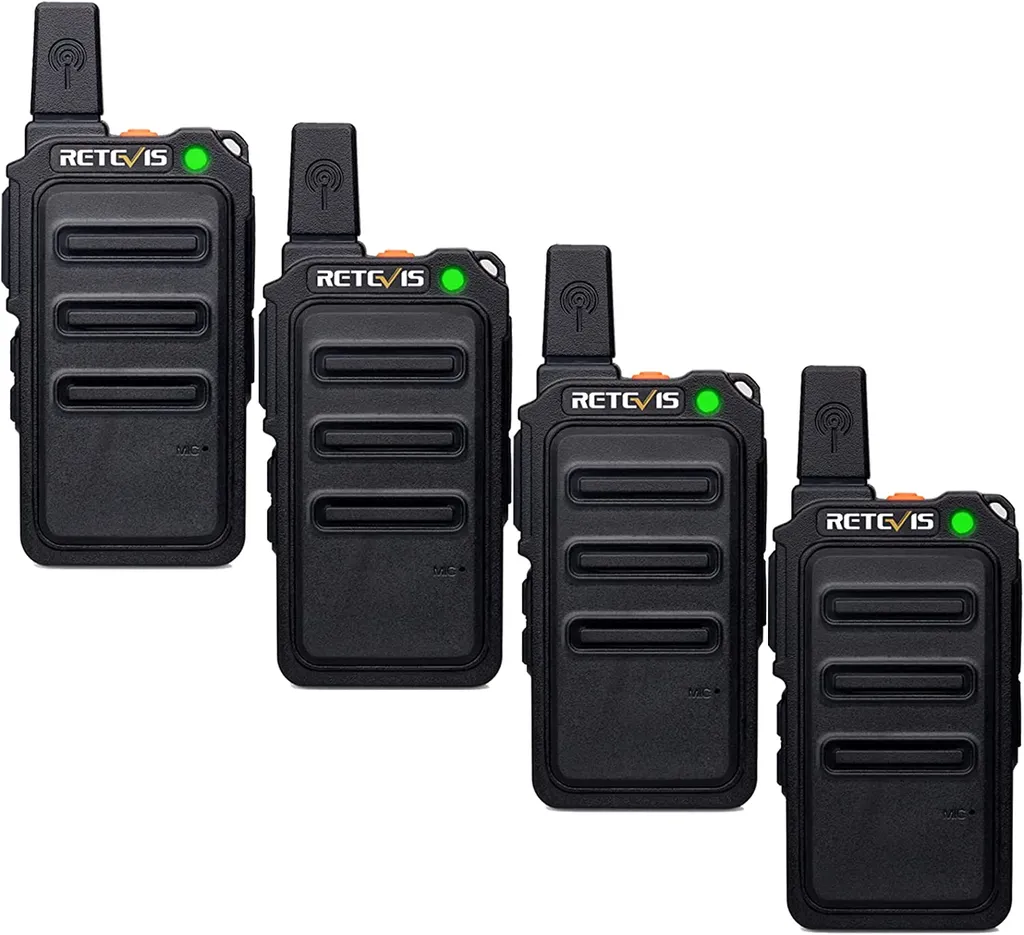 Retevis RT619 Walkie Talkie per Famiglie e Scuola - Kit 4 Unità