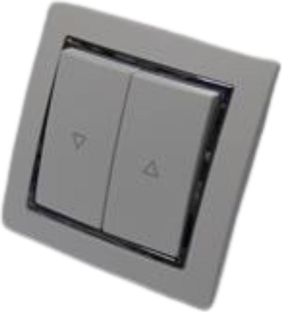 5757 Levina S Rolladen Taster silberner Rand 10 Ampere