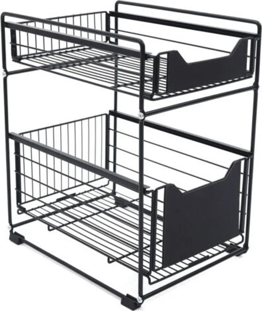 Étagère sous évier télescopique extensible à 2 niveaux pour la cuisine