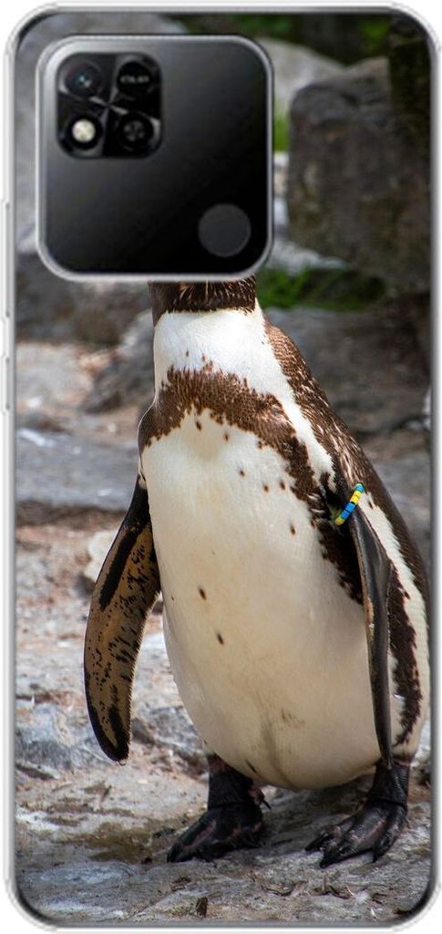 König Design Hülle kompatibel mit Xiaomi Redmi 10A Kunststoff Soft Handyhülle - Handy Case Pinguin