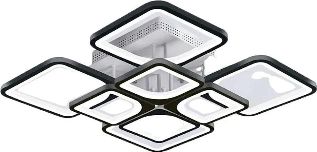 Luminaire de Plafond LED Noir Style Contemporain à Intensité Variable