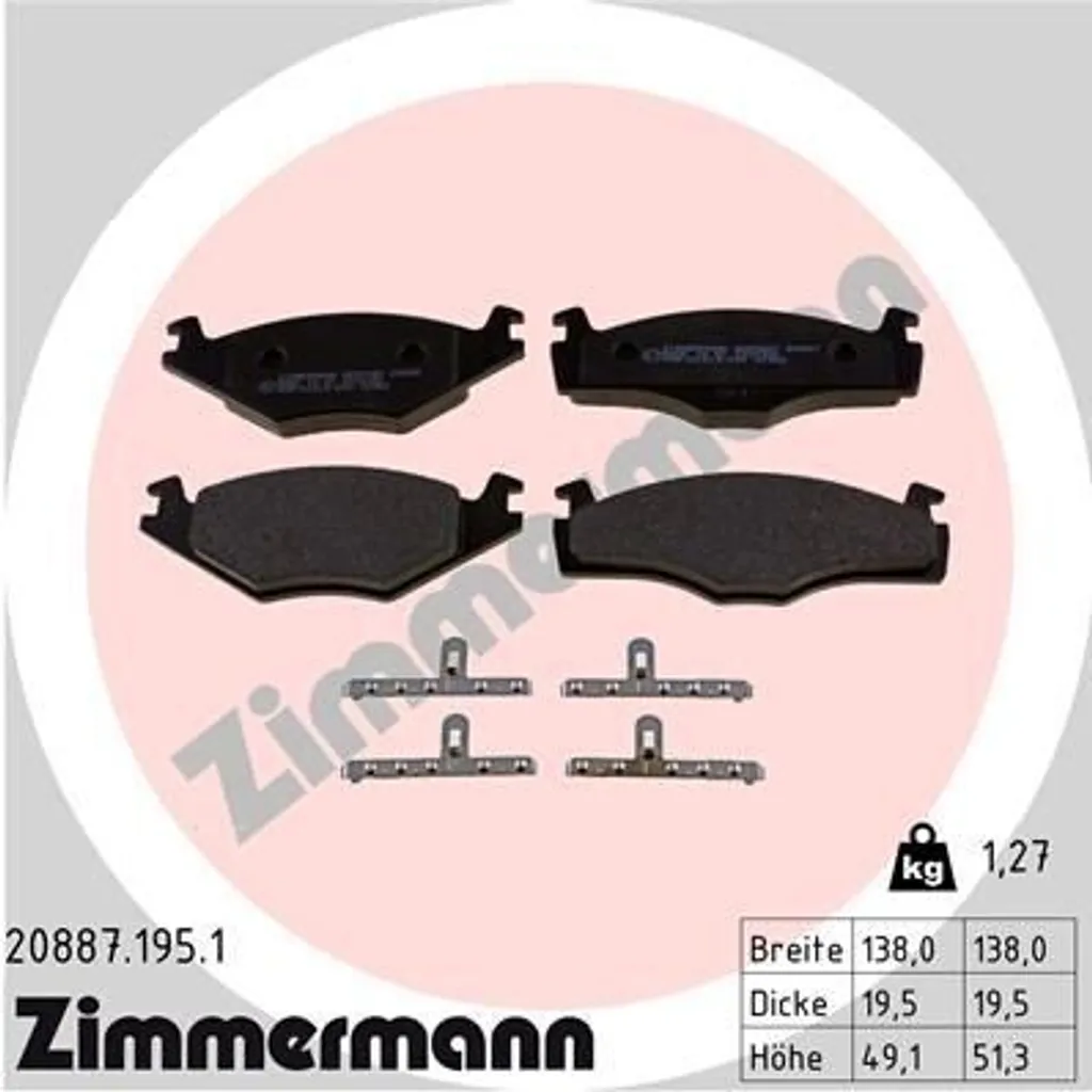 Kit Plaquettes de Frein pour Entretien VW Golf 3 et Jetta II - Fiable