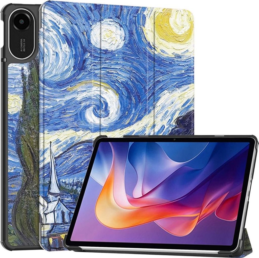 Xiaomi Redmi Pad 2 Hülle - Coverup Tri-Fold Ständer Klapphülle mit Schlaf/Wach-Funktion - Sternennacht