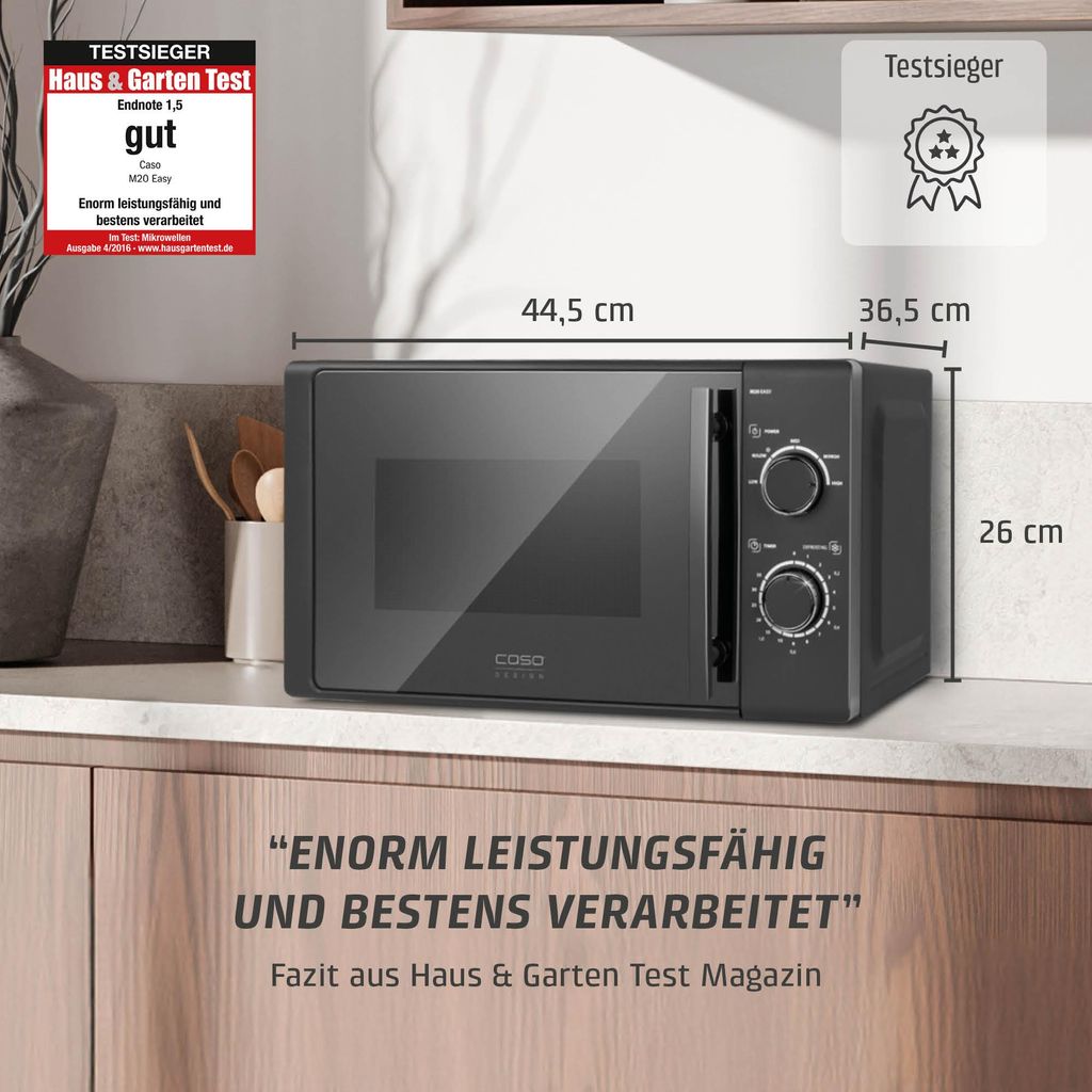 CASO M20 EASY Mikrowelle, , einfache Bedienung, 20 L Produktbild 