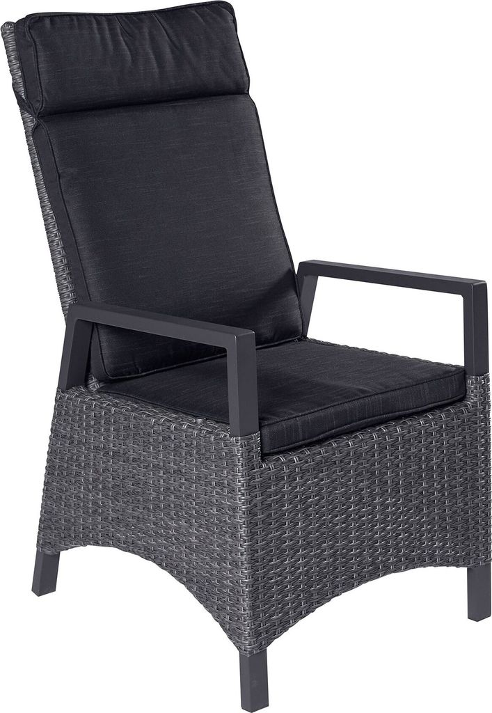 Gartenstuhl Outdoor New London BHT 57x110x68 cm grau Stapelstuhl Klappstuhl