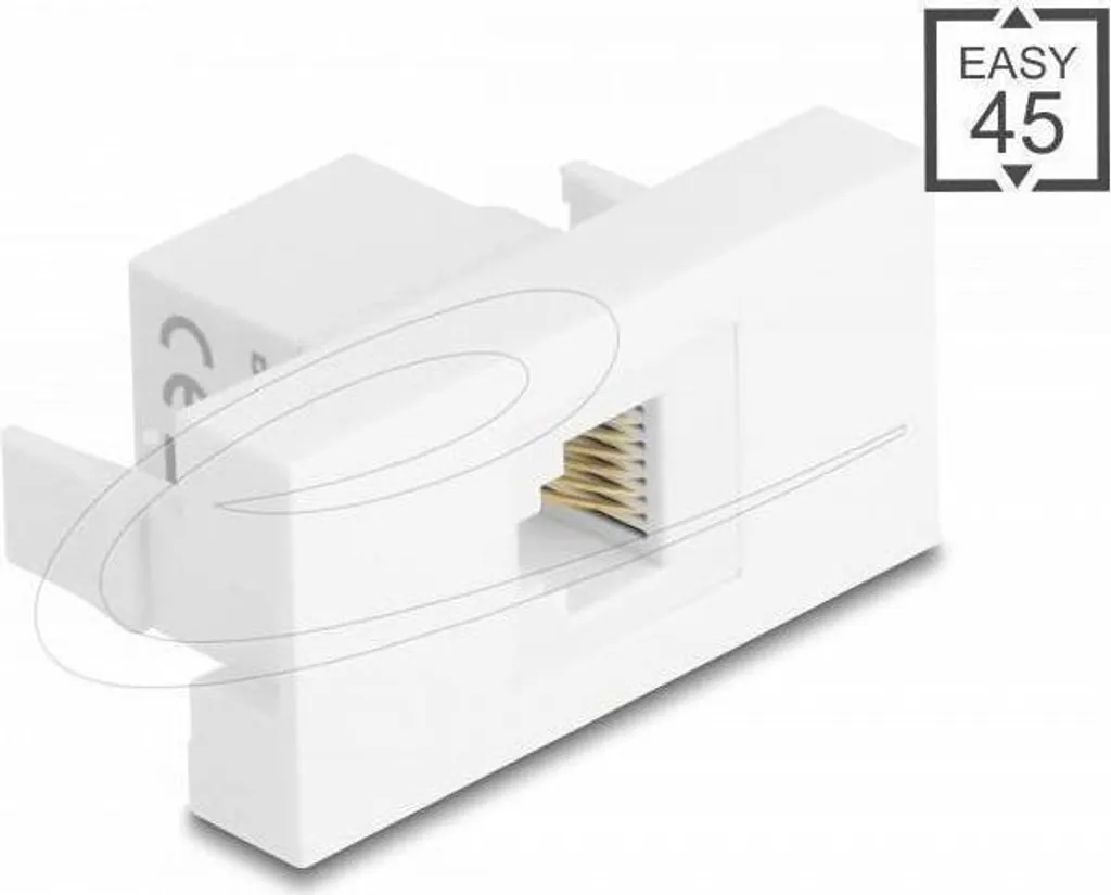 Adattatore RJ12 Delock Easy 45 UTP Bianco | Modulo 1:1 Telefonia 90898