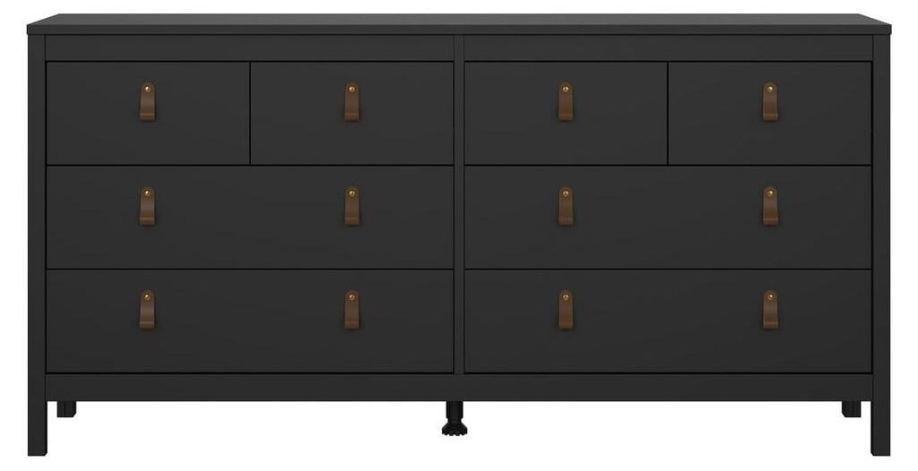 CALICOSY - Commode 8 tiroirs noir mat L159,6 cm - BARCELONE Image du produit 