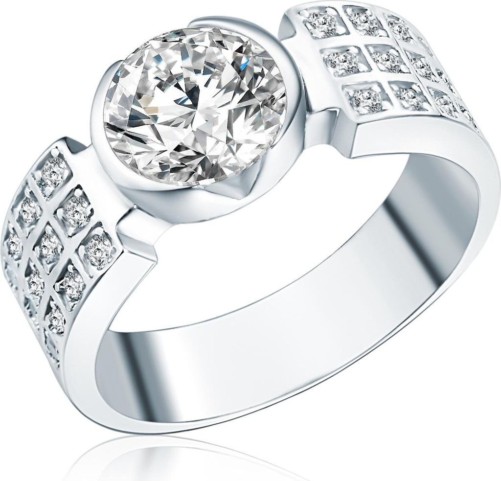 Ring Sterling Silber Zirkonia weiß 50