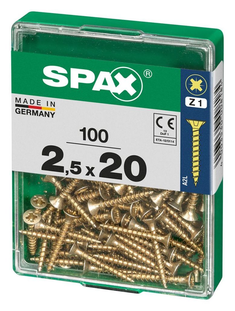 Spax Universalschrauben 2.5 x 20 mm PZ 1 - 100 Stk. Produktbild 5