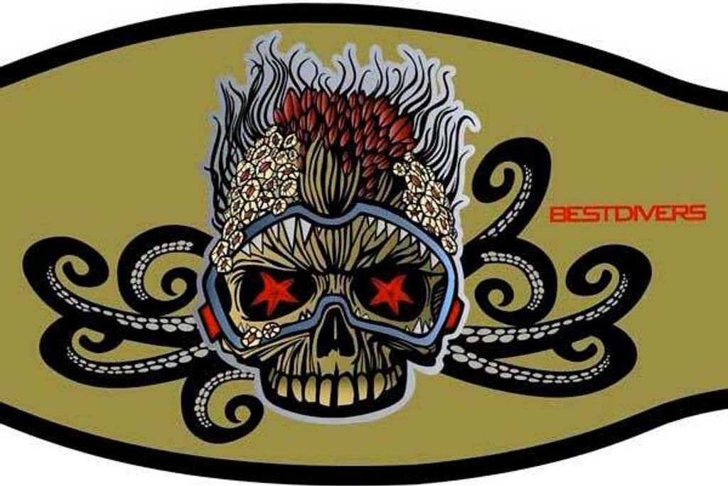 Best Divers Double Velcro Tape Tauchmaske Neoprenband One Size