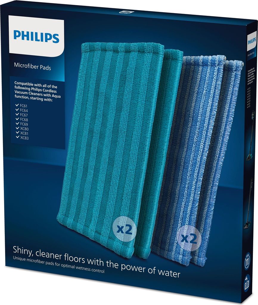 Philips Original Mikrofaserpads für SpeedPro Max Aqua, SpeedPro Aqua (XV1700/01)