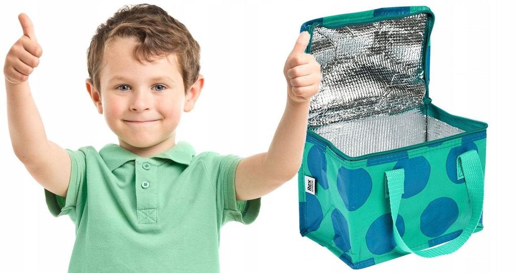 Kühltasche | Lunch Bag – Blau-Türkis mit Isolierfolie, Rex Produktbild 