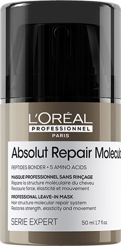 A product shot of a L'Oreal hair mask bottle.
