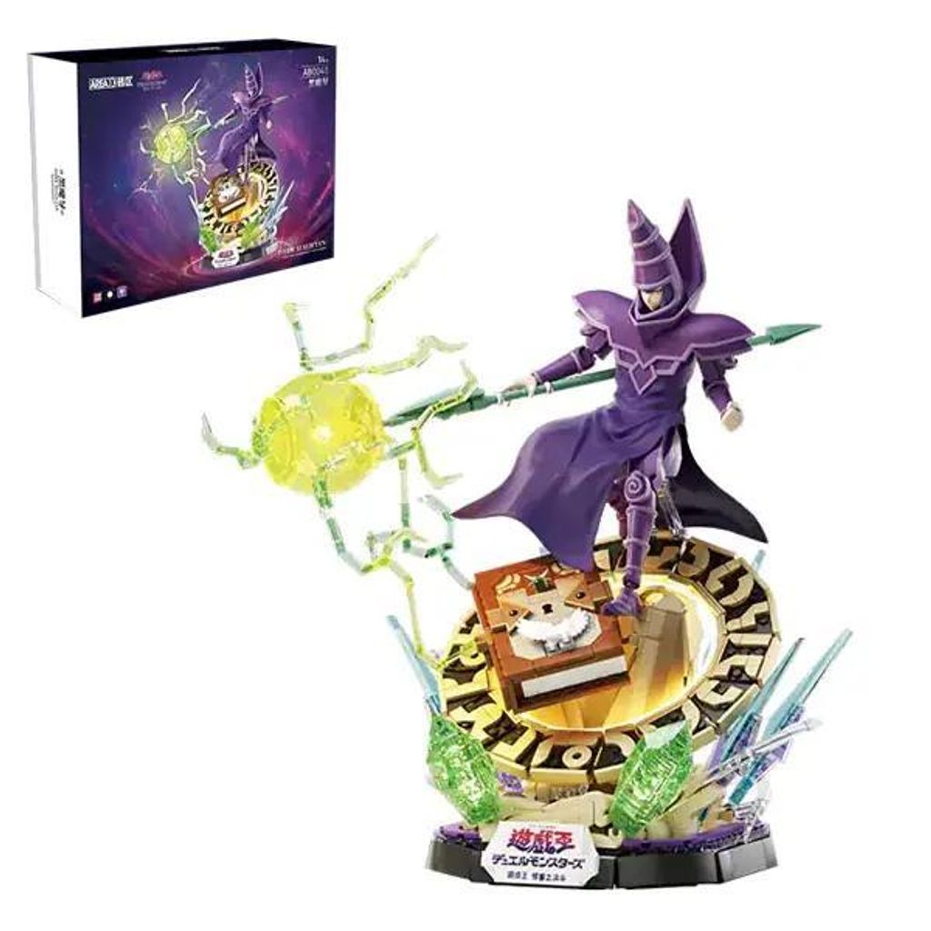 AREA-X AB0040 Dark Magician – Yu-Gi-Oh Klemmbaustein Set mit ca. 1200+ Teilen | Großes Display Modell mit Licht | kompatibel mit anderen Klemmba...