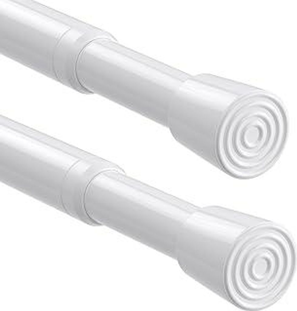 2Stück Gardinenstange Ohne Bohren 68-100cm Klemmstange Für Gardinen Teleskop Gardinenstange Zum Klemmen 100cm Weiß Teleskopstange Spannstange Vo...