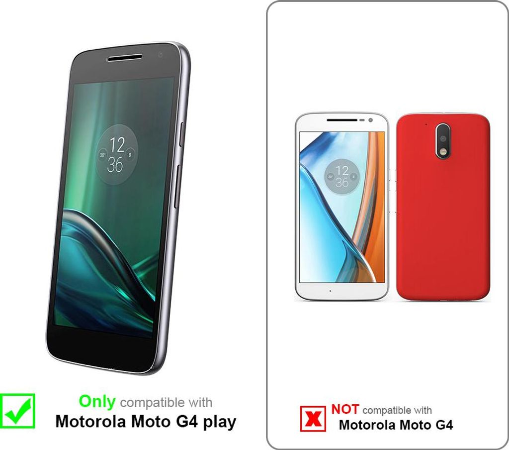 Cadorabo Hülle für Motorola MOTO G4 PLAY Schutz Hülle in Braun Handyhülle Etui Case Cover Magnetverschluss
