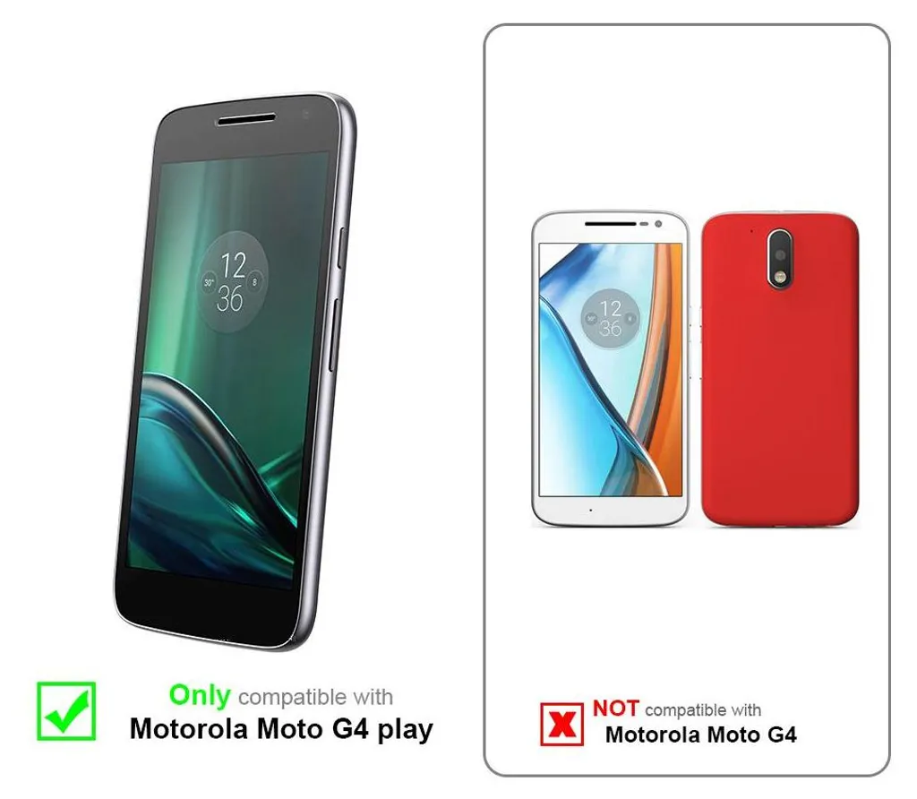 Offerta Custodia Cadorabo Motorola Moto G4 Play Rosso - Protezione TPU