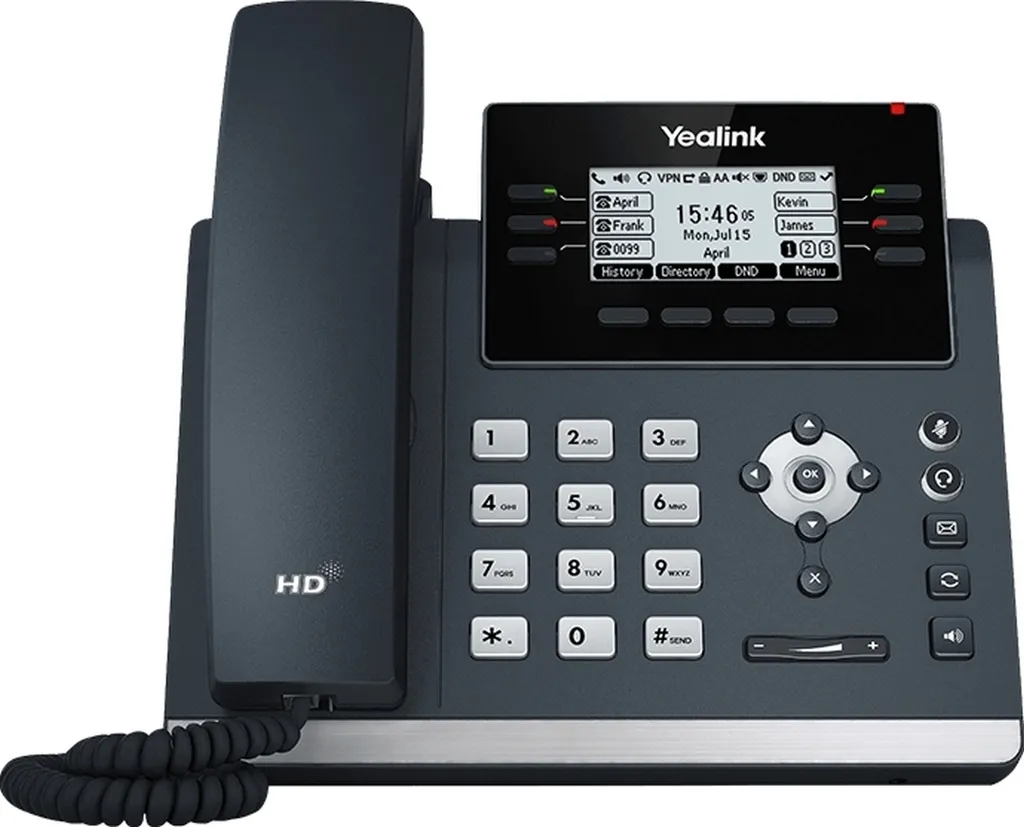 Poste Téléphonique IP Yealink T42U PoE V2 avec Audio HD et Double USB
