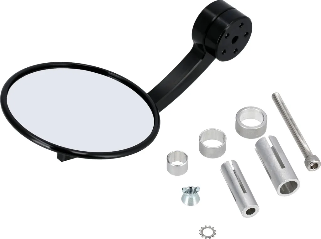 Highsider Montana Evo Rétroviseur Homologué en Aluminium CNC Noir Mat