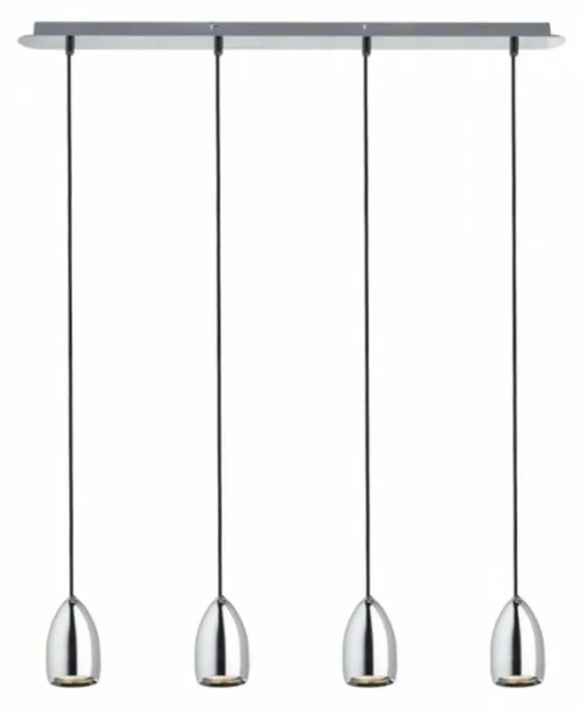 BABADES IV Suspension Chrome 230V GU10 4x35W pour un éclairage chic