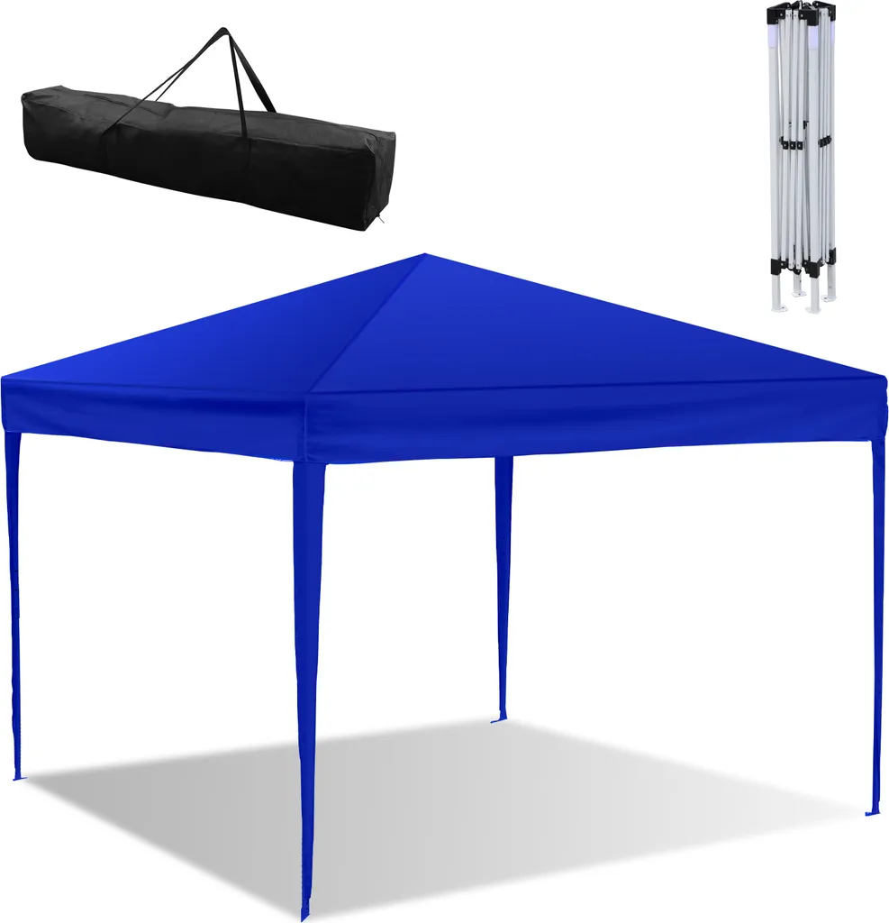 Gazebo 3x3 Jayseuw Professionale Pieghevole Blu: Anti-pioggia e Anti-UV
