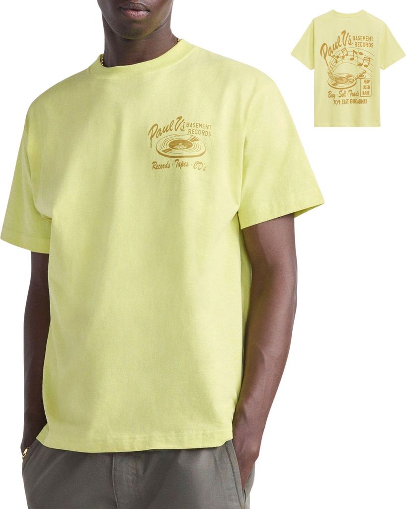 Vans T-shirt VN000PBH6JL1 in Yellow color size small