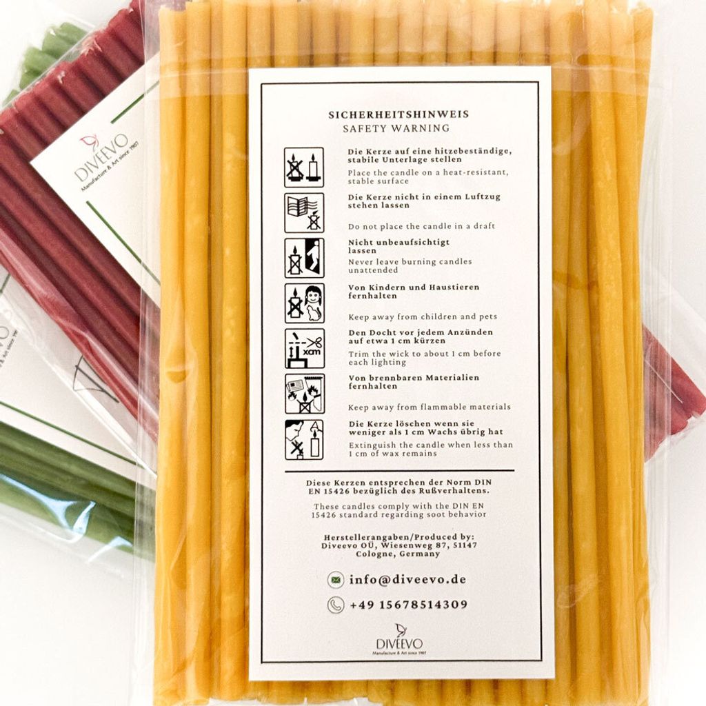 Kirchliche Bienenwachskerzen «Honig» №140 100 St Produktbild 