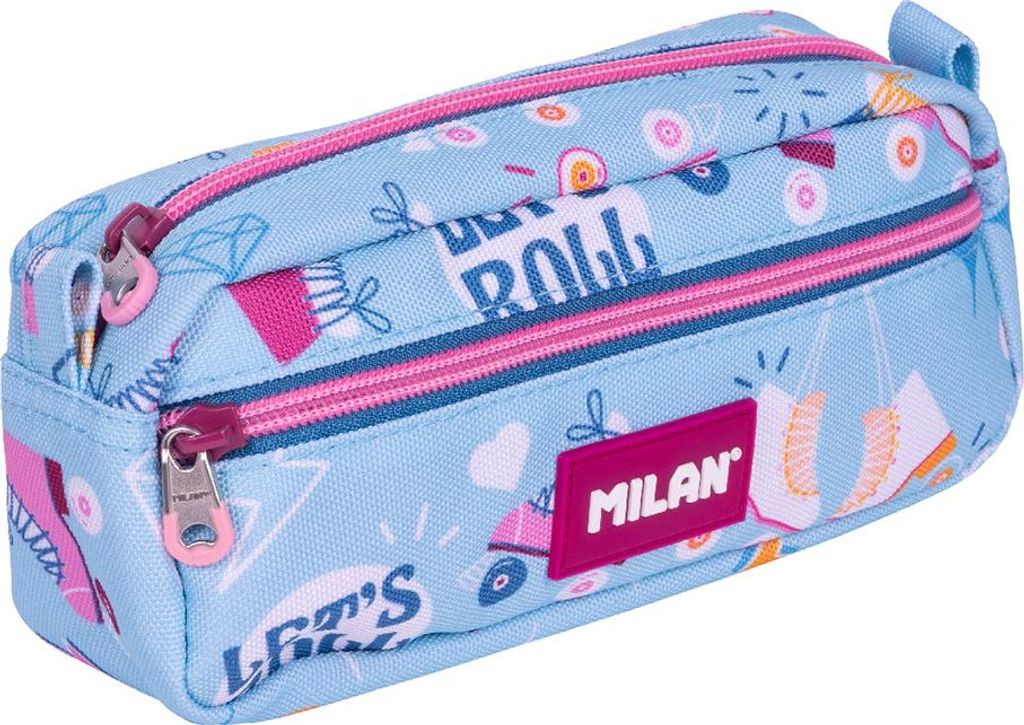 Milan 2 Rechteckiges Federmäppchen Mit Reißverschluss Roller 2 Special Series Blau Mann Blau One Size