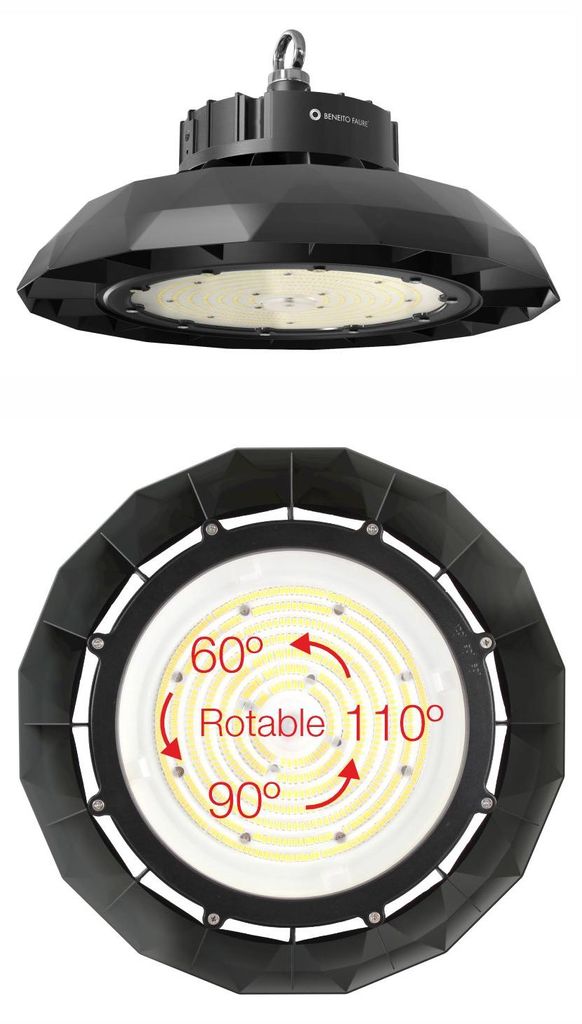 Industrielle LED-Lampe UFO LENS SWITCH 140W/190W/240W Produktbild 