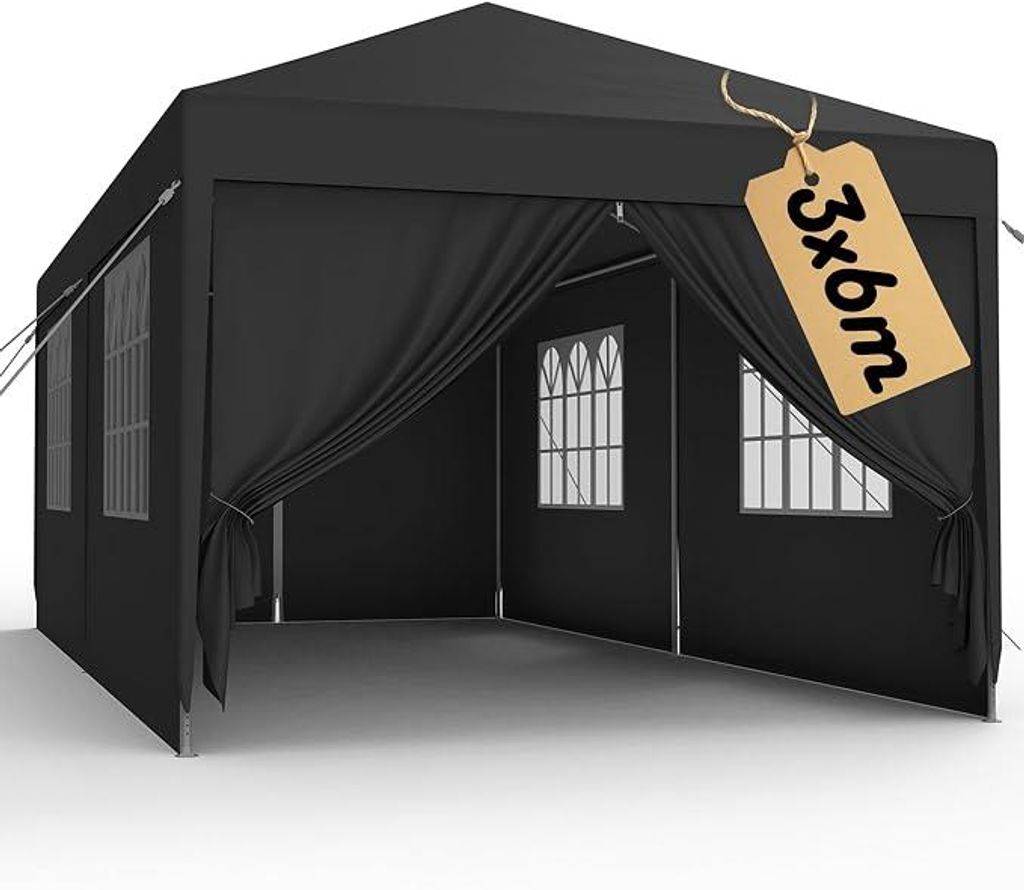 Pavillon 3x6 meter, geschikt voor de tuin, wintervast, Productafbeelding 