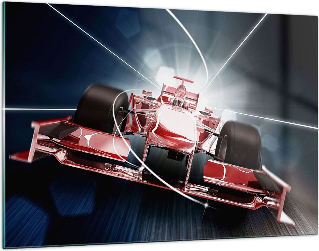 Bilder auf glas - Formel Geschwindigkeit Motor - 120x80cm - Glasbilder - Wandbilder - Kunstdruck - zum Aufhängen bereit - Wanddekoration aus Glas ...