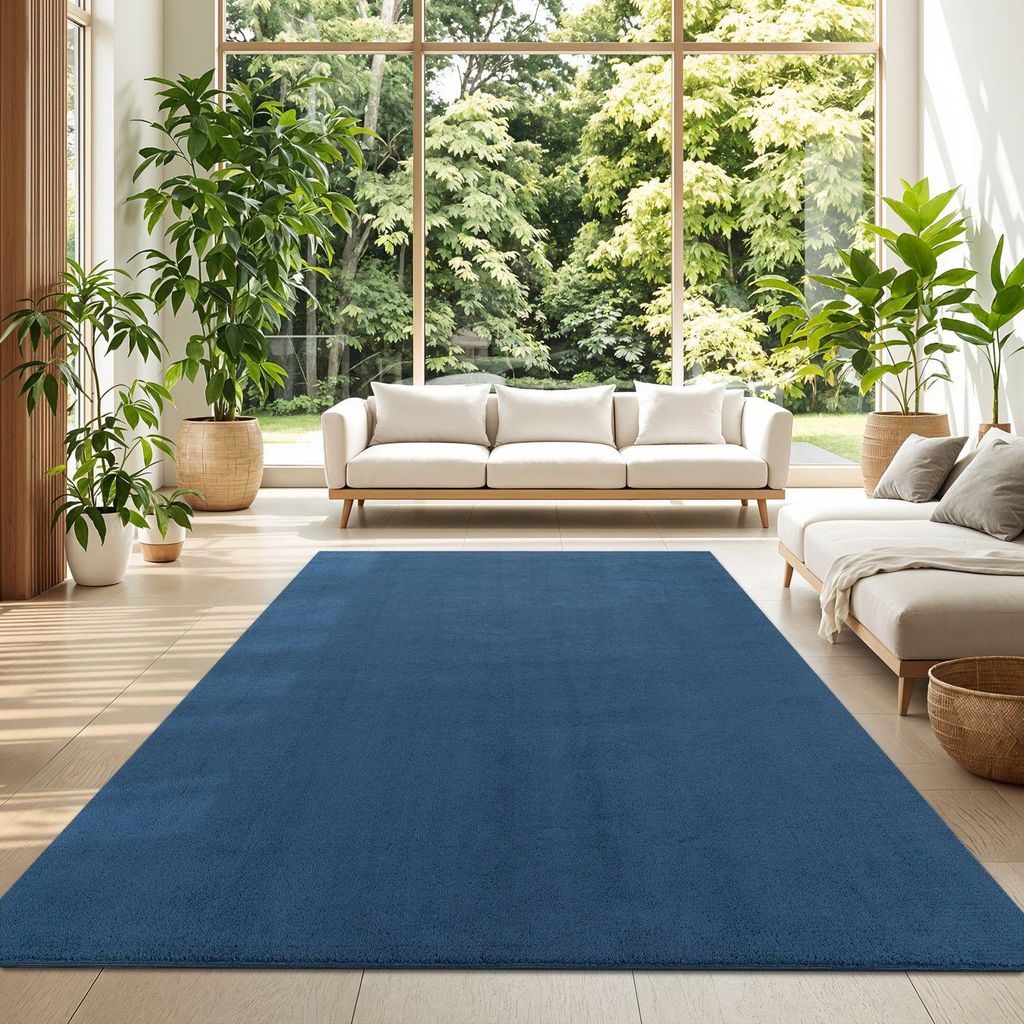 TT Home Wohnzimmer Teppich Kurzflor Anti-Rutsch Rückseite Produktbild 