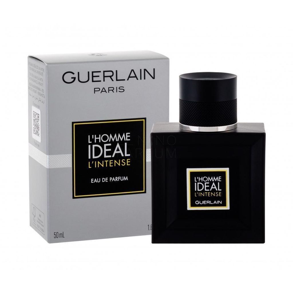 A product shot of a perfume bottle and its packaging.