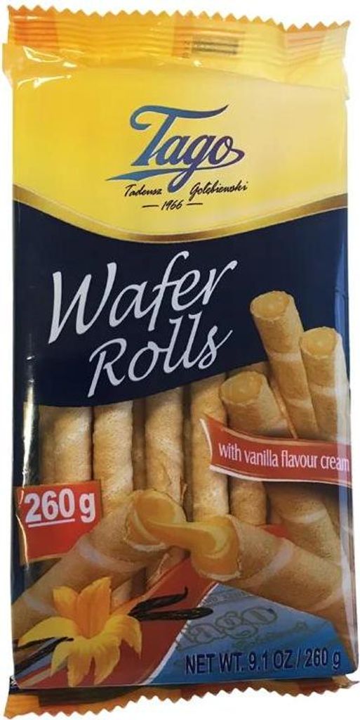 Tago Rurki waflowe Waffelröllchen mit Cremefüllung mit Produktbild 