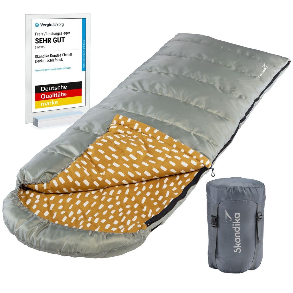 Skandika Deckenschlafsack Dundee Flanell | Baumwolle, Produktbild 
