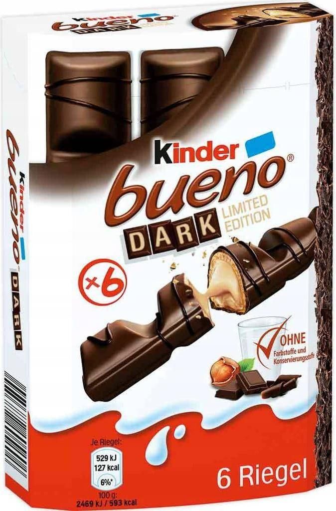 Ferrero Kinder Bueno Dark 6 sztuk, intensywniejszy smak Zdjęcie produktu 