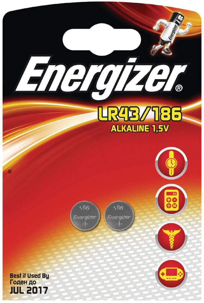 Energizer E301536501 Pile bouton alcaline LR43/186/AG12 Image du produit 