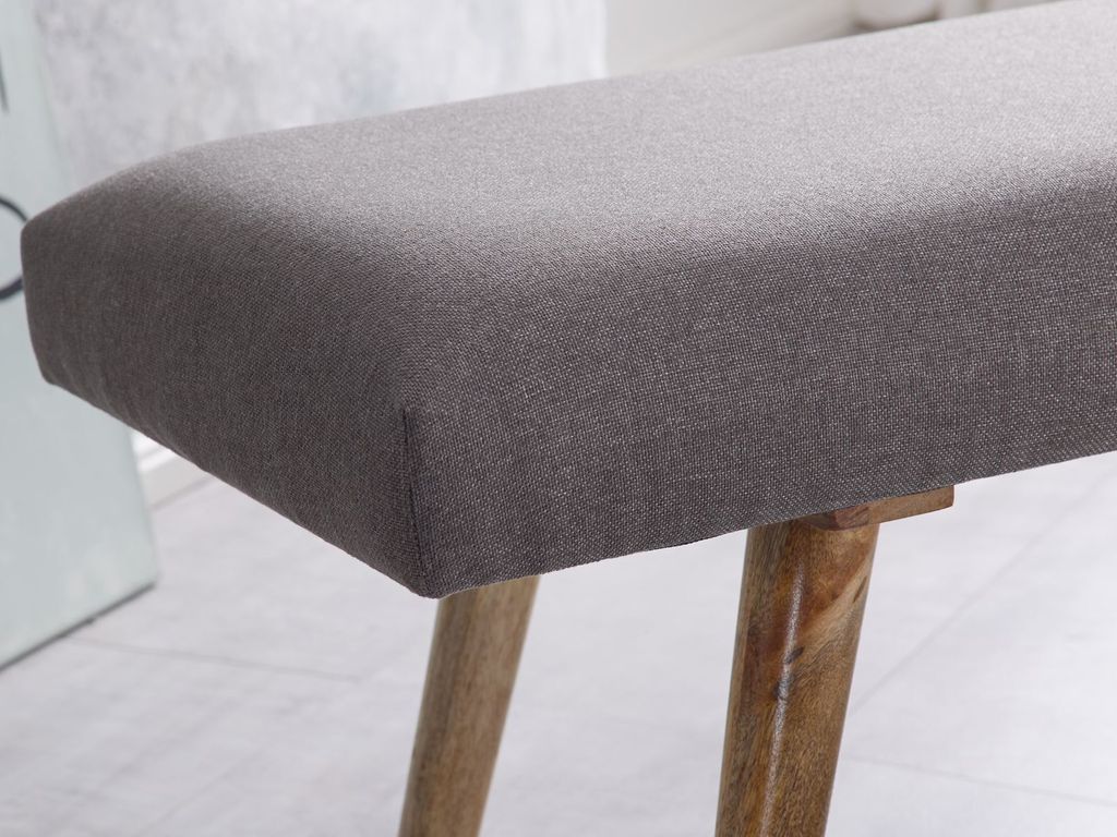 Salim / masívne drevo lavica sivá 117x51x38 cm v retro Obrázok produktu 5