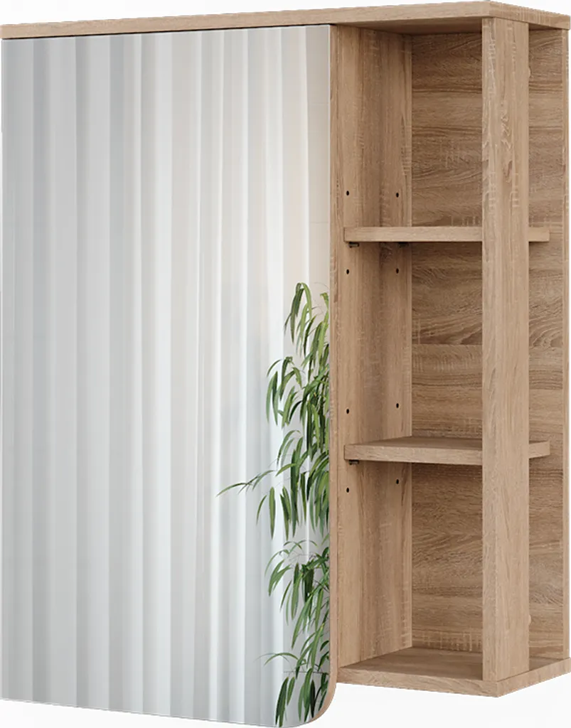 Armoire de toilette Vicco Karen Sonoma Blanc 60x75 cm - Modèle 54661