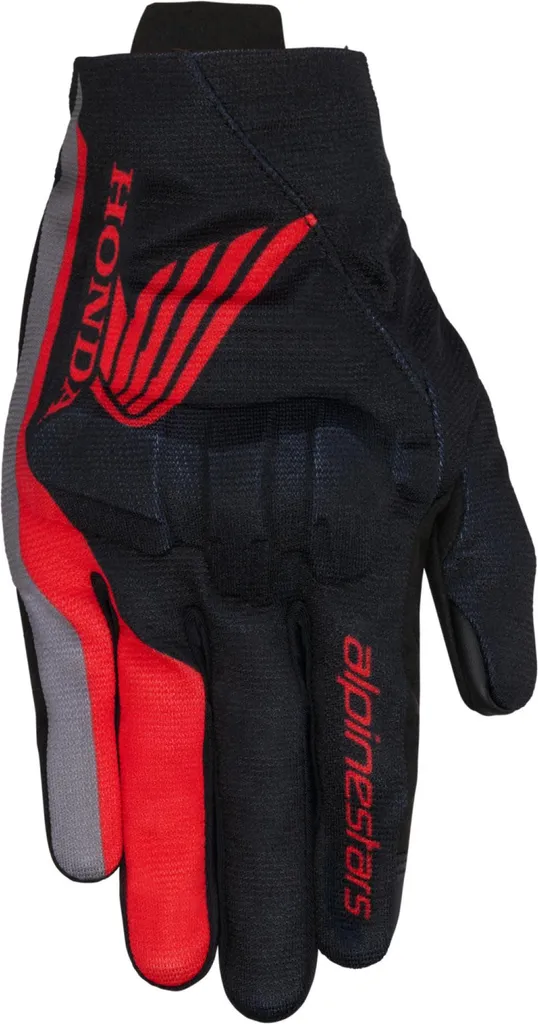 Gants de Moto Urbains Alpinestars Reef V2 Honda Coloris Noir et Gris