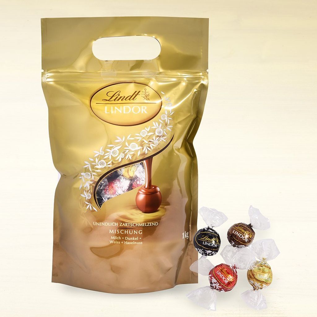 Lindt - LINDOR - Kugeln MISCHUNG 1kg Tüte Produktbild 